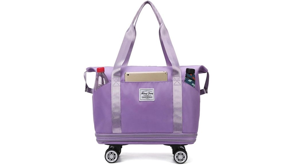 Weekend Travel Bags: Duffel vs Backpack vs Rolling 2 purple expandable rolling duffle