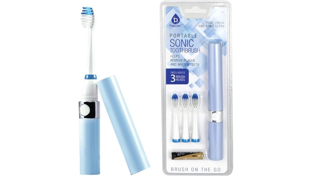 pursonic 3 head blue toothbrush