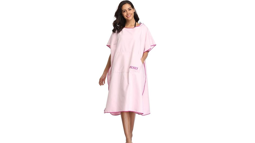 quick dry light pink poncho