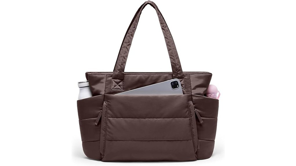 Tote Bags That Double as Personal Items 12 quilted tote with zippers