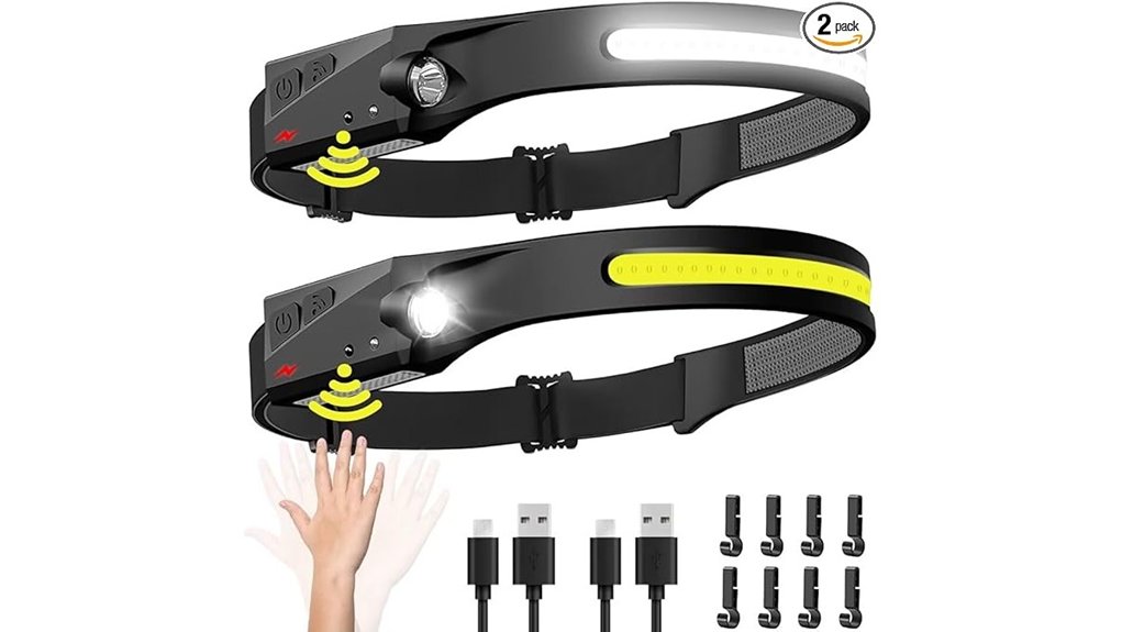 Lightweight Headlamps for Sunrise and Sunset Hikes 10 rechargeable headlamp 230 motion sensor
