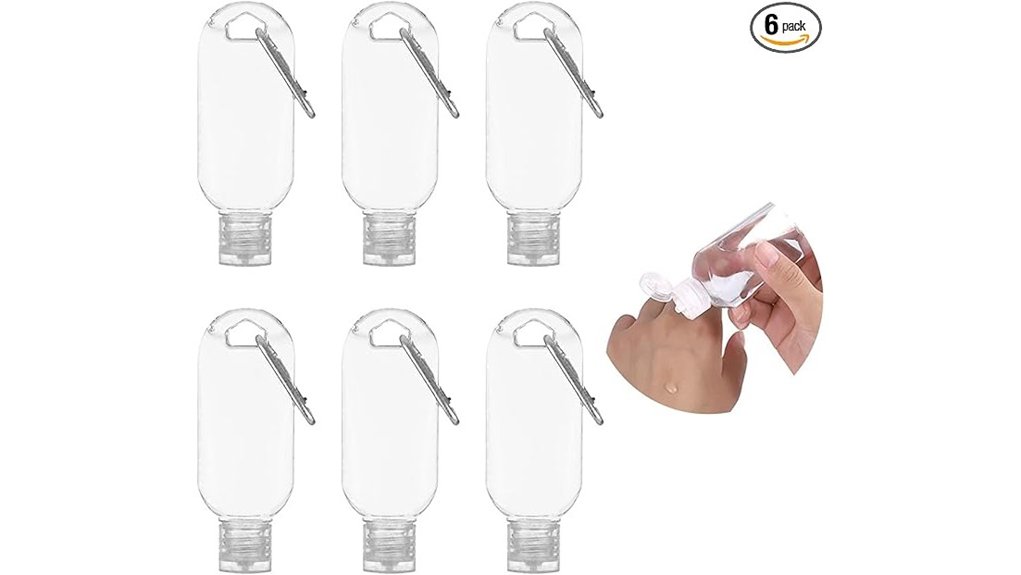 Best Refillable Hand Sanitizer Bottles Clip-On Styles 10 refillable 2oz sanitizer pack