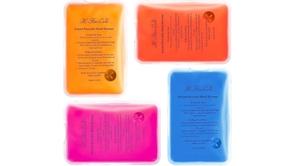 reusable four pack hand warmers