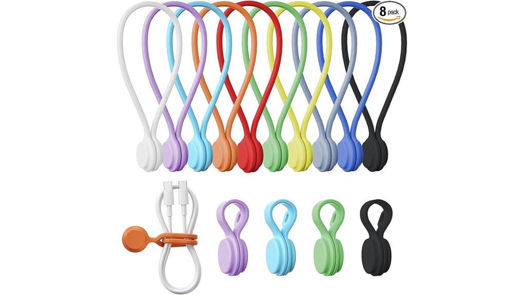 reusable magnetic silicone ties