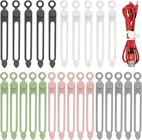 reusable silicone cable organizer