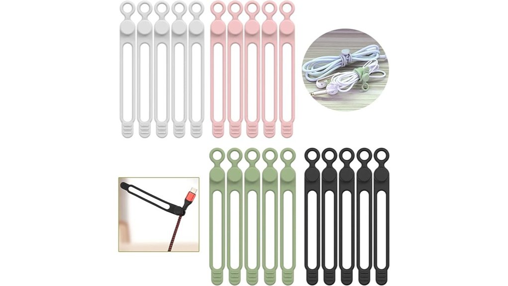 reusable silicone ties multi color