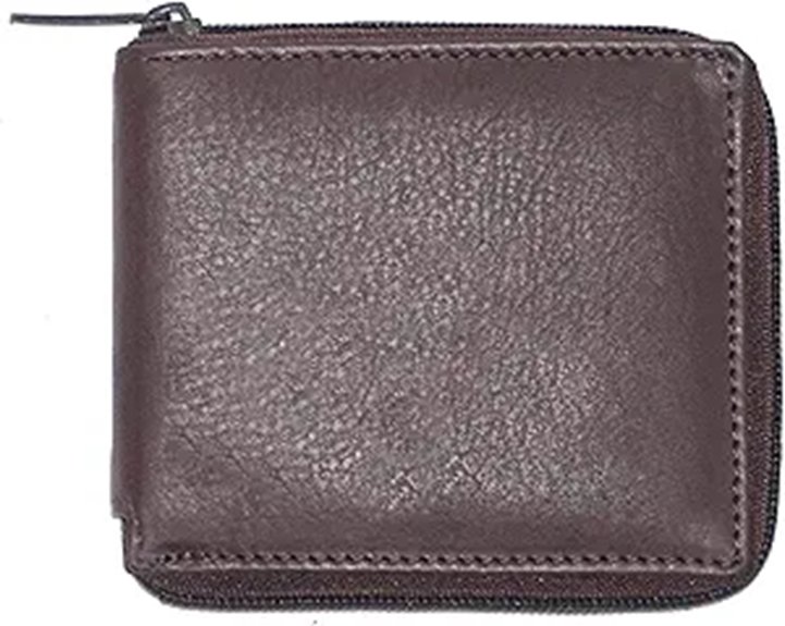 rfid leather zip around wallet
