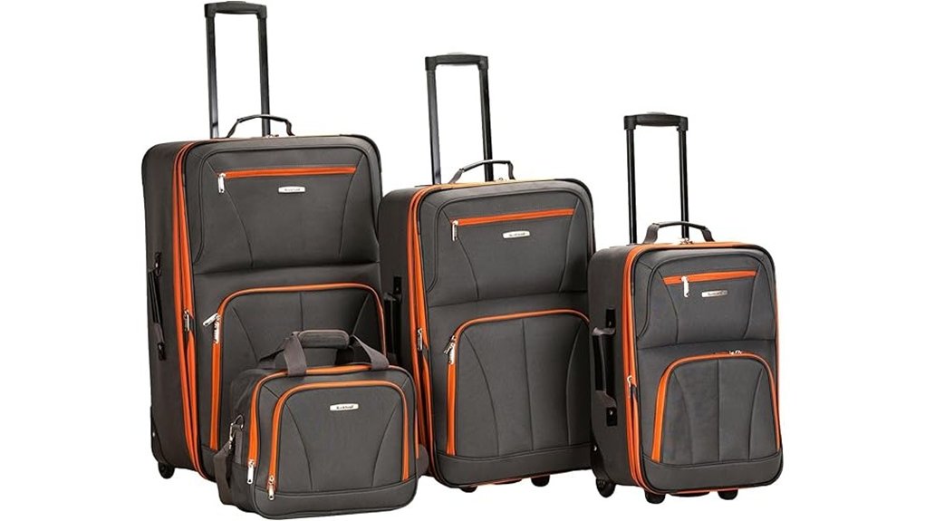 Best Lightweight Luggage Sets for Couples 4 rockland journey charcoal set