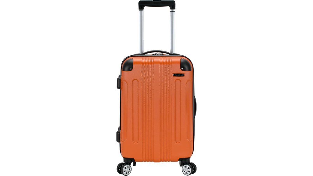 Best Carry-On Suitcases With Quiet Wheels 8 rockland orange 20 inch spinner