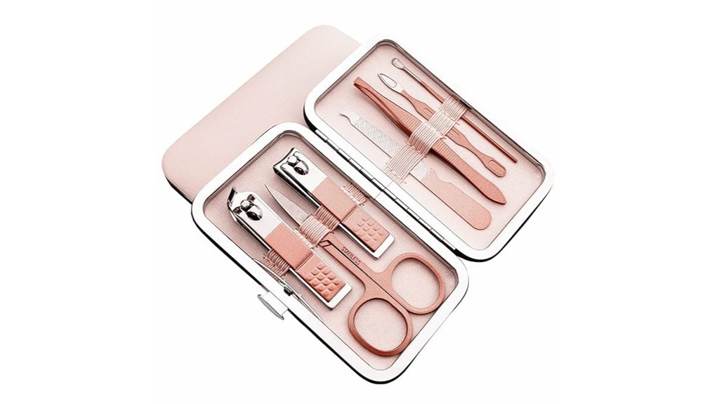 Best Travel Nail Care Kits That Pack Light 12 rose gold 7 set manicure