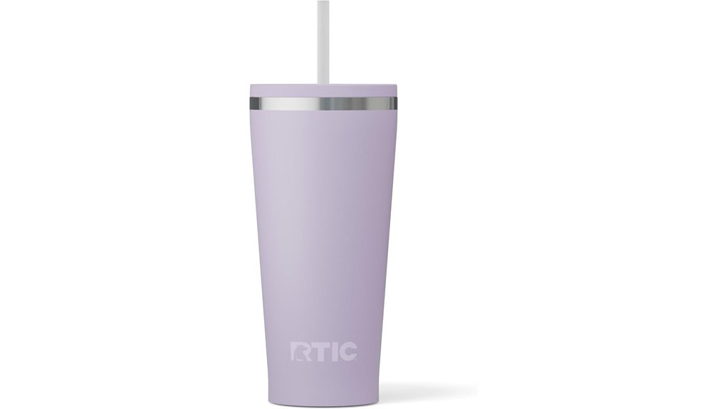 Best Spill-Resistant Tumblers for Road Trips 7 rtic 20oz dusty lilac