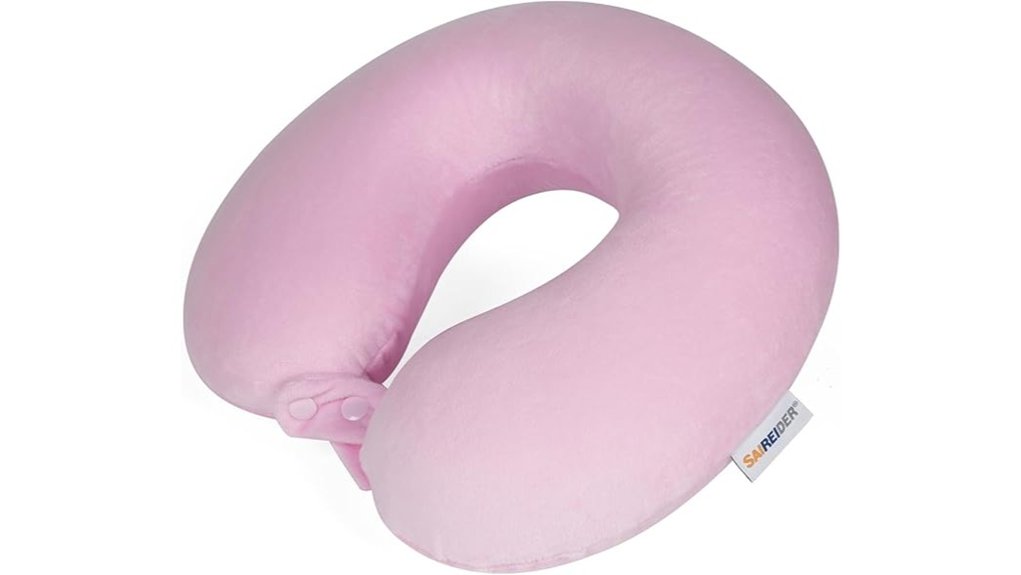 The Best Travel Pillows for Kids That Make Flights Easier 4 saireider pink memory foam pillow