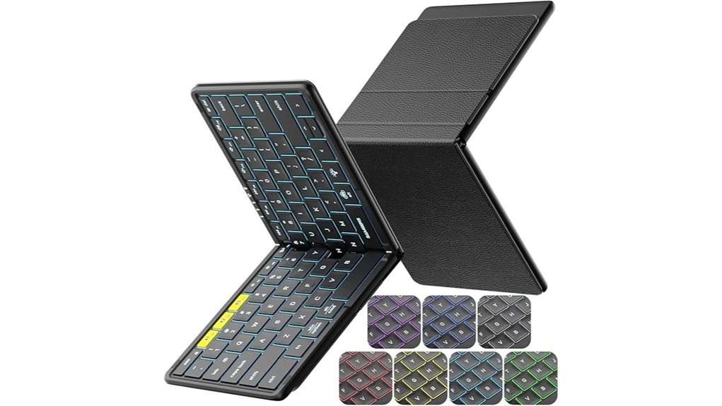 Travel Keyboards for Digital Nomads: Light, Durable, Portable 10 samsers kf08x foldable keyboard