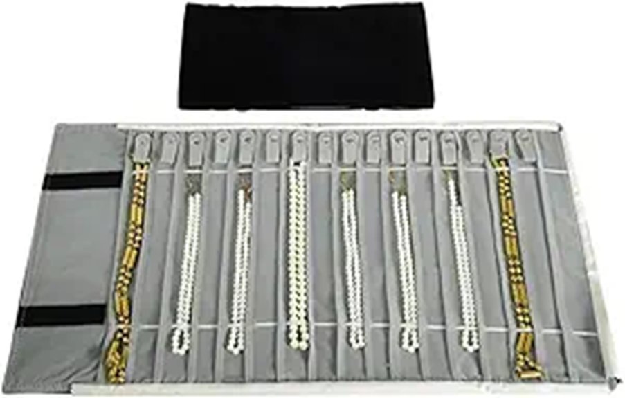 Jewelry Travel Cases That Keep Everything Untangled 5 scikheft black gray jewelry roll