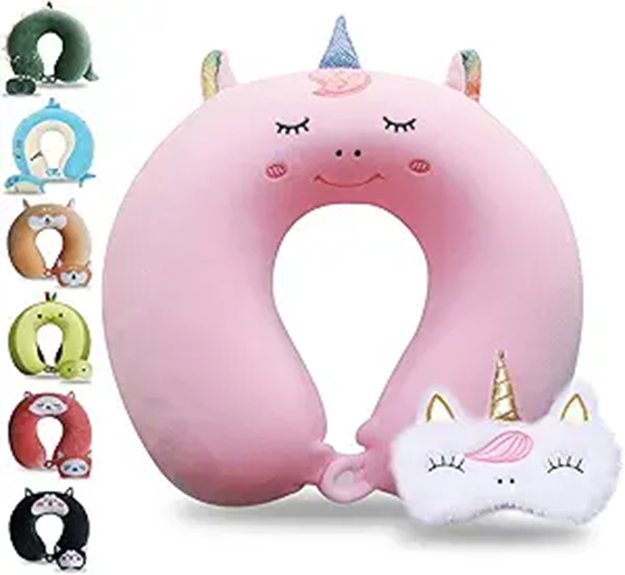 The Best Travel Pillows for Kids That Make Flights Easier 5 sexysamba pink unicorn pillow