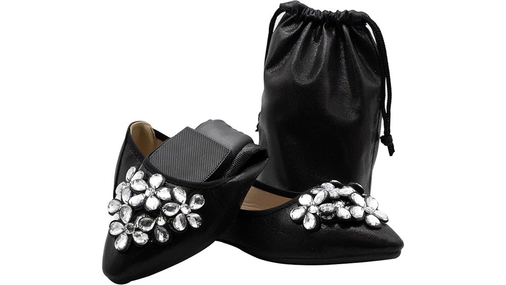 silky foldable ballet flats