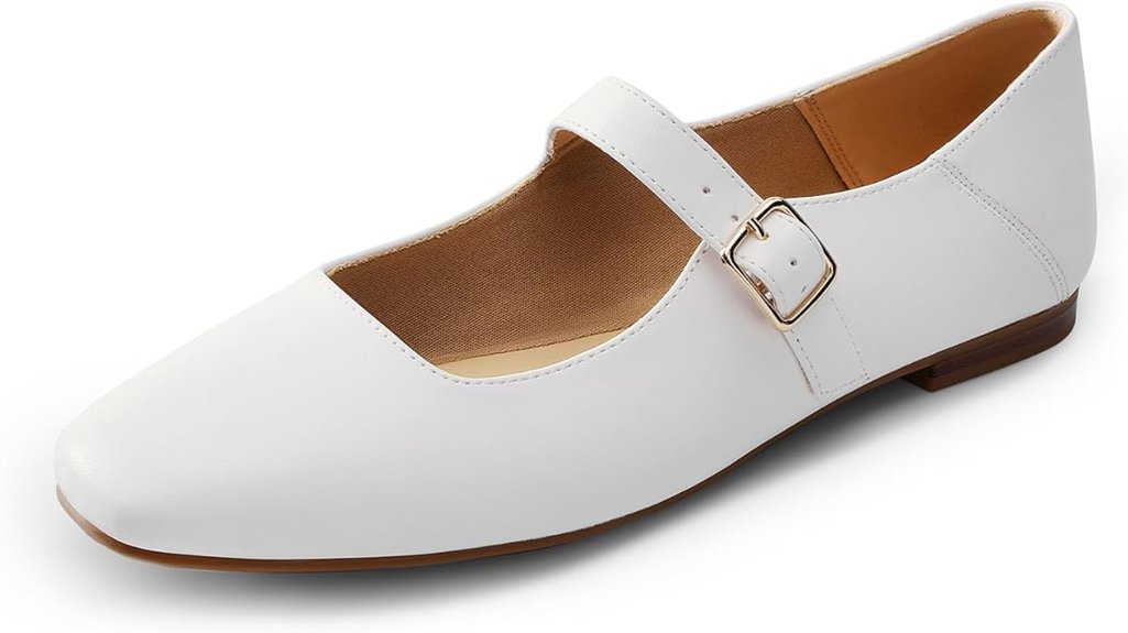 silver mary jane flats