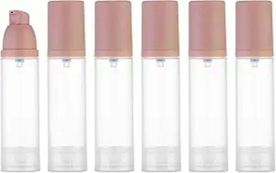 Best Mini Pump Bottles for Lotions and Sunscreen 10 six 1 7oz pink airless