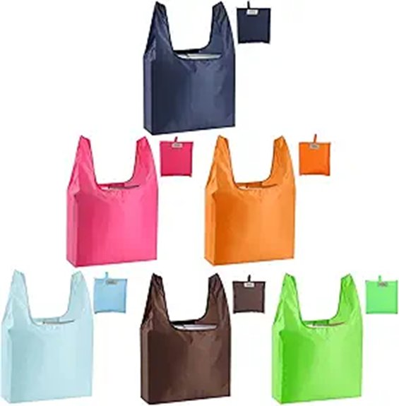 The Best Reusable Shopping Bags: Compact and Durable 5 six pack reusable foldable totes