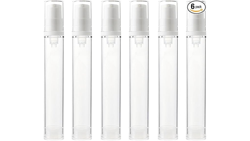 Best Mini Pump Bottles for Lotions and Sunscreen 7 six pack tsa 0 5oz bottles