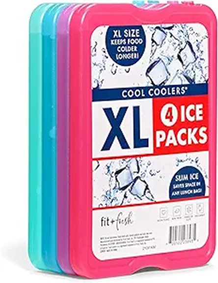 slim four pack ice packs