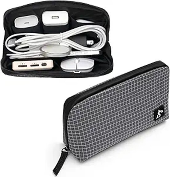 Best Tech Pouches for Digital Nomads (Slim vs Structured) 7 small tech accessory organizer