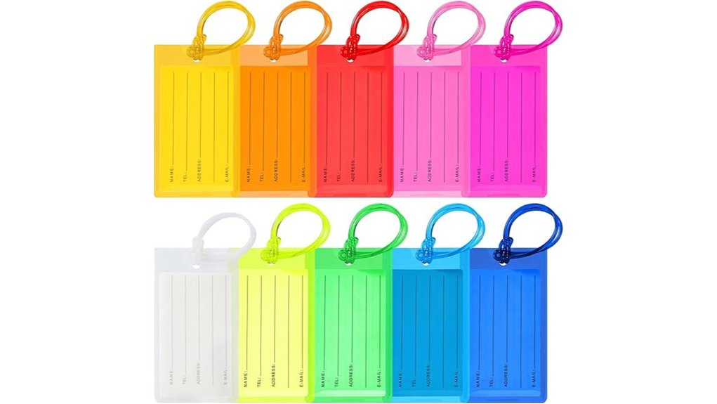 Luggage Tags That Don't Fall Off 3 sodsay 10 pack luggage tags