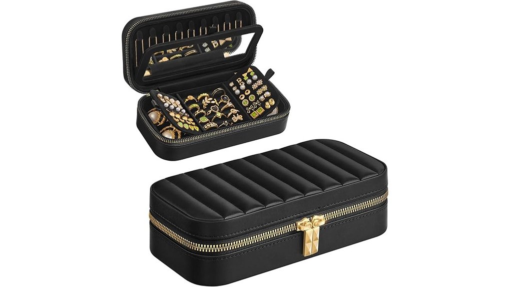 Jewelry Travel Cases That Keep Everything Untangled 14 songmics travel mirror jewelry case