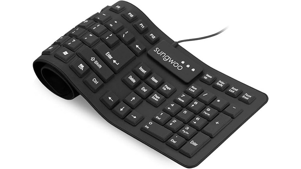 sungwoo foldable silicone keyboard
