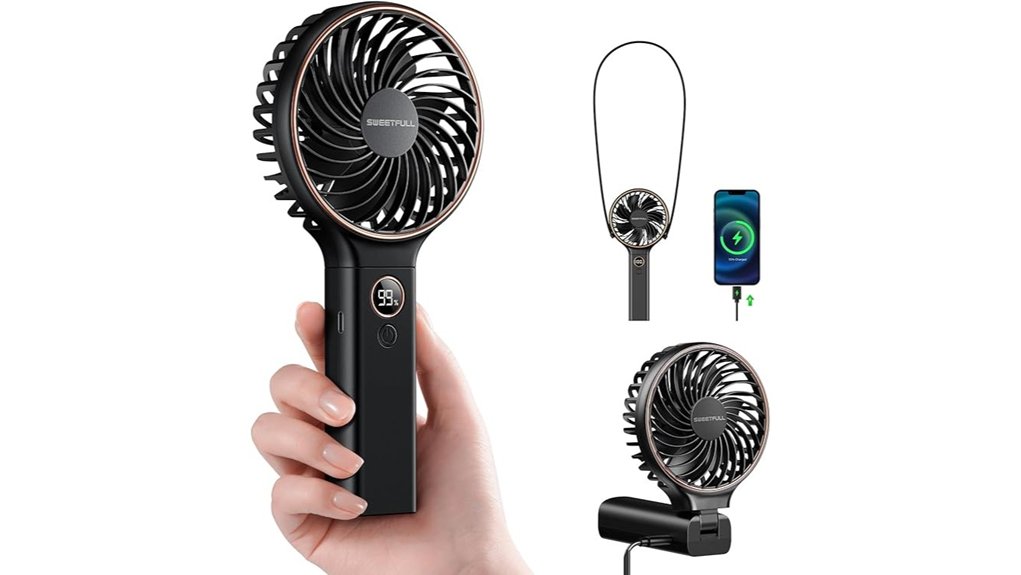 Best Portable Fans for Travel: Neck vs Handheld 4 sweetfull rechargeable handheld fan