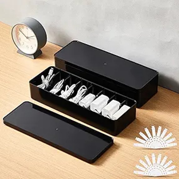 Best Electronics Organizers for Cables and Chargers 6 tatuo 2 pack cable organizer