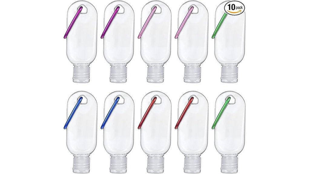 Best Refillable Hand Sanitizer Bottles Clip-On Styles 13 ten keychain sanitizer bottles