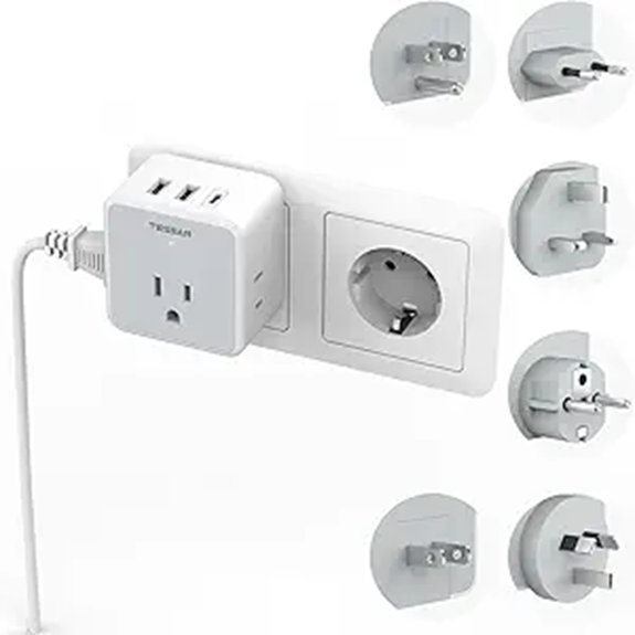 Universal Travel Adapters (All-in-One vs Modular): A Comprehensive Guide 10 tessan 6 in 1 travel adapter