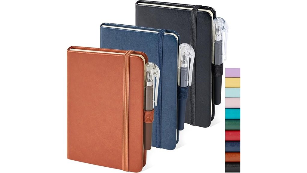 three a6 pocket notebooks