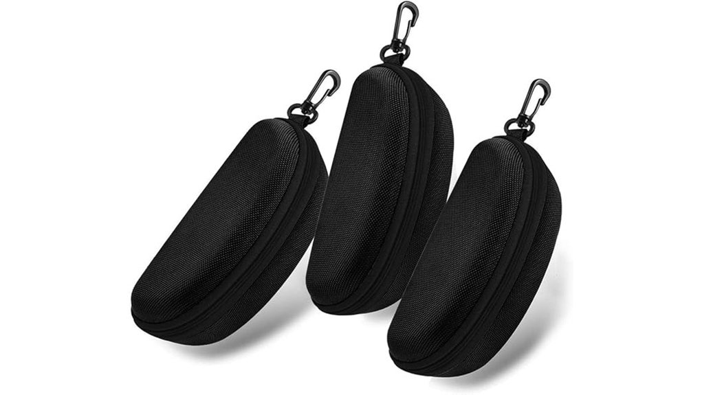 Best Travel Sunglasses Cases: Hard vs Soft Showdown 5 three piece zippered hard shell sunglasses case