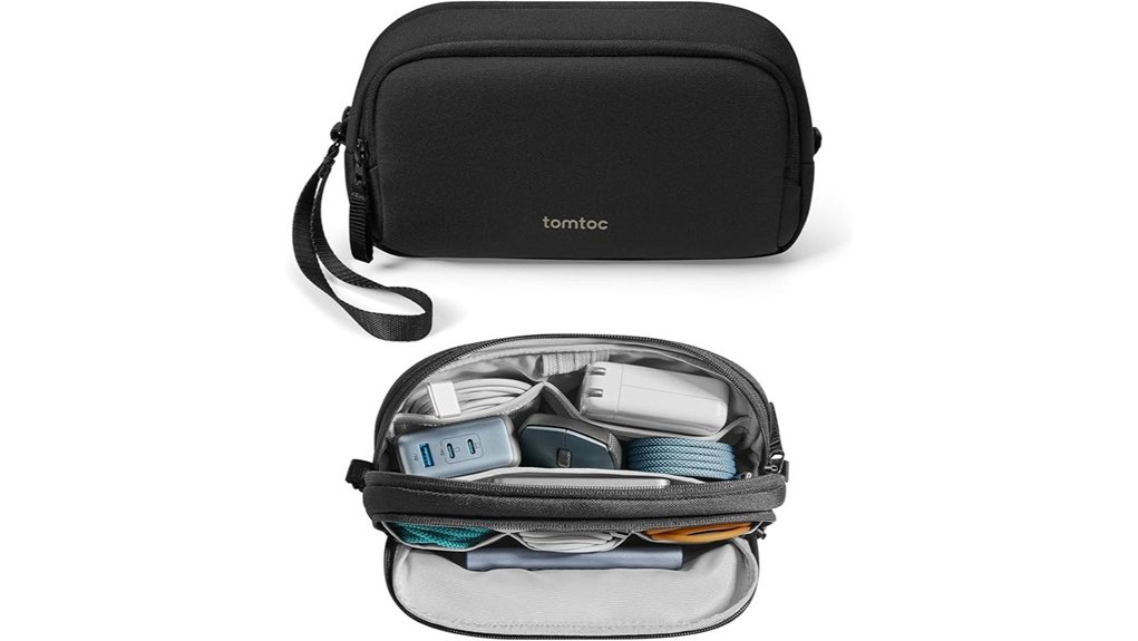 Best Tech Pouches for Digital Nomads (Slim vs Structured) 1 tomtoc waterproof tech organizer