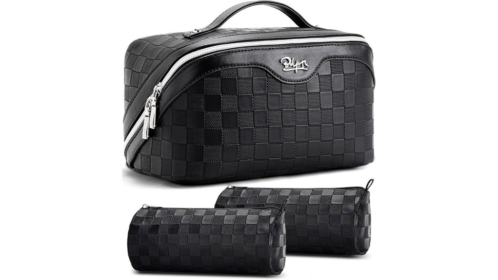 Top Travel Makeup Bags for Easy Cleaning & Great Compartments 10 travel 3 piece waterproof makeup