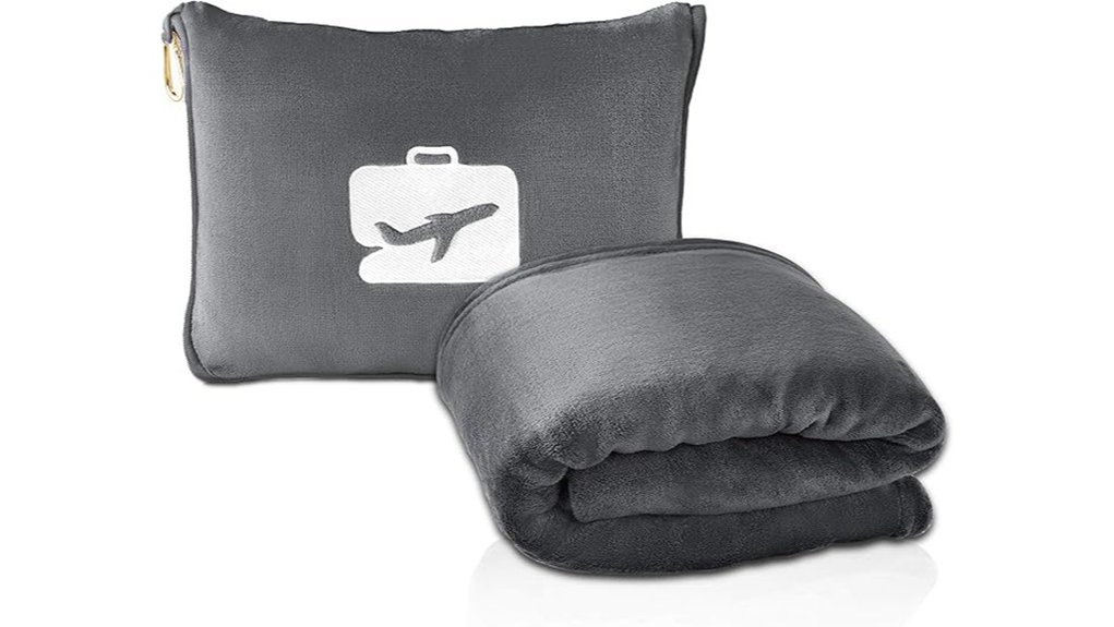 travel blanket and pillow