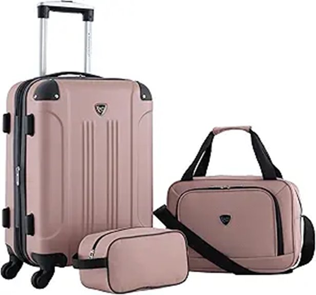 Best Lightweight Luggage Sets for Couples 13 travelers chicago hard sided trio