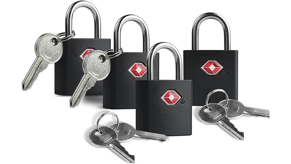 Best Travel Locks for Hostels and Luggage (Combo vs Key) 8 tsa keyed 4 pack locks