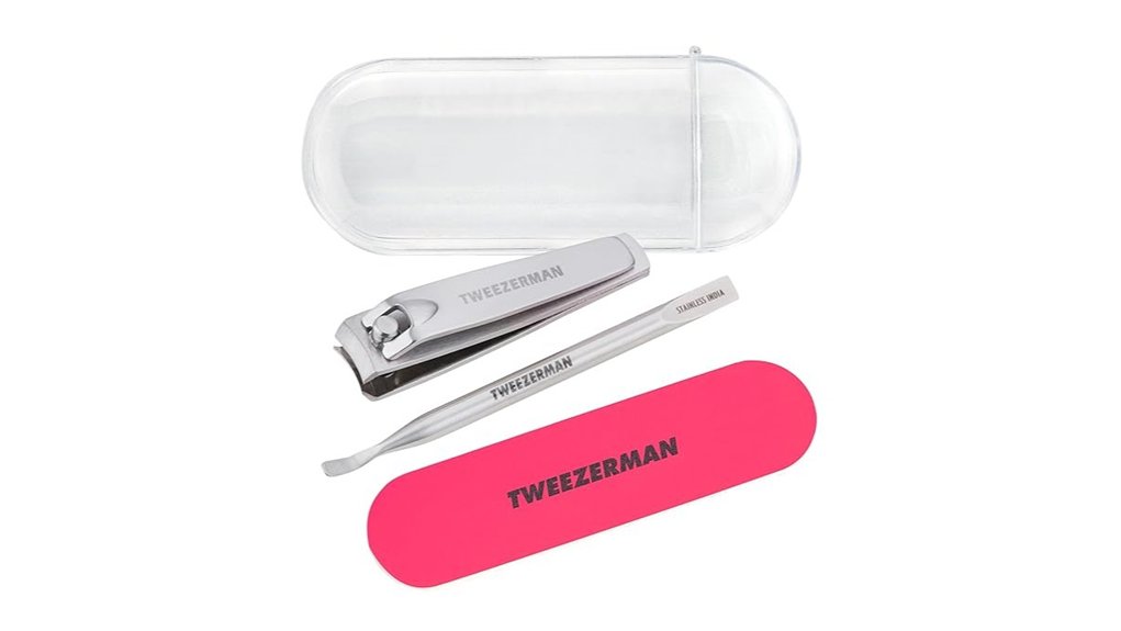 Best Travel Nail Care Kits That Pack Light 8 tweezerman mini neon kit