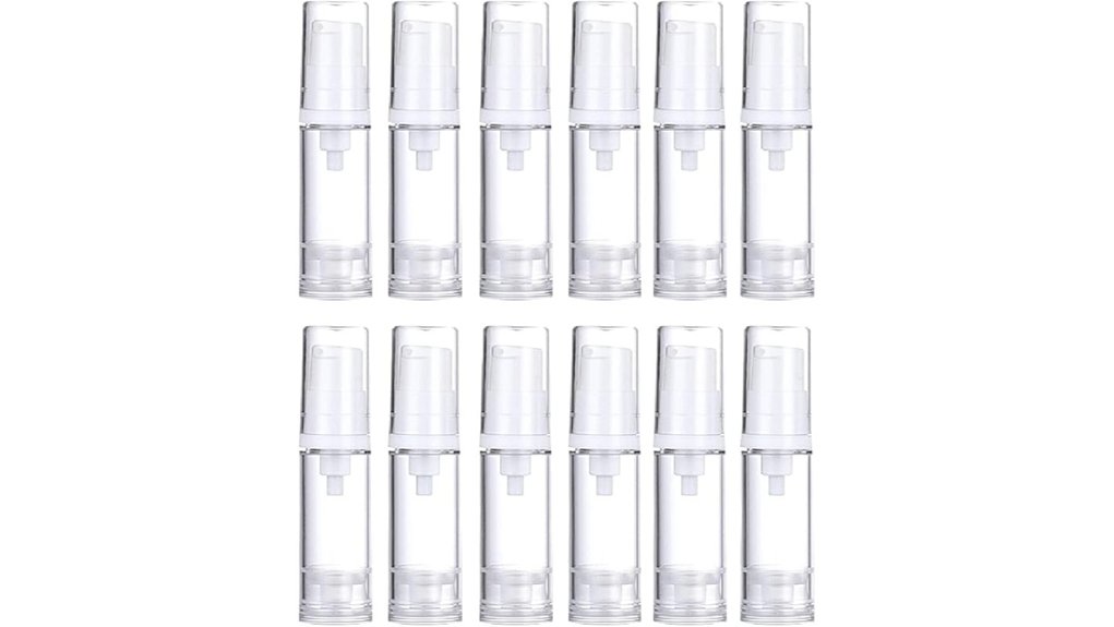 Best Mini Pump Bottles for Lotions and Sunscreen 8 twelve five milliliter vacuum bottles
