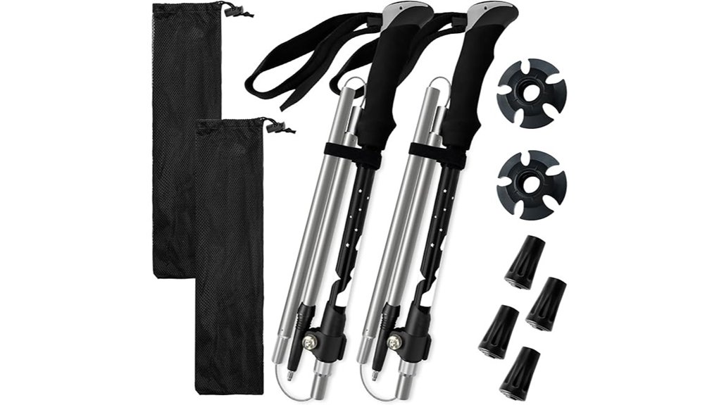 two pack collapsible trekking poles