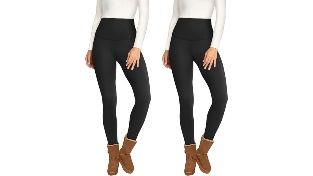 Thermal Leggings That Handle Cold Hikes 10 two pack fleece lined high waisted leggings