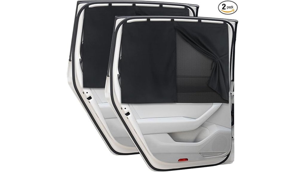 Best Car Window Shades for Road Trips 1 two pack magnetic privacy shades