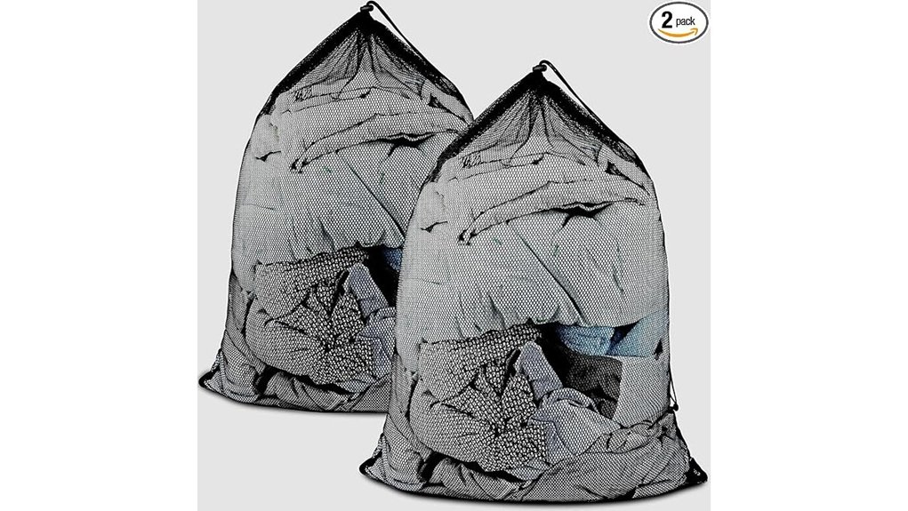 Mesh vs Waterproof Laundry Bags 4 two pack mesh laundry bags