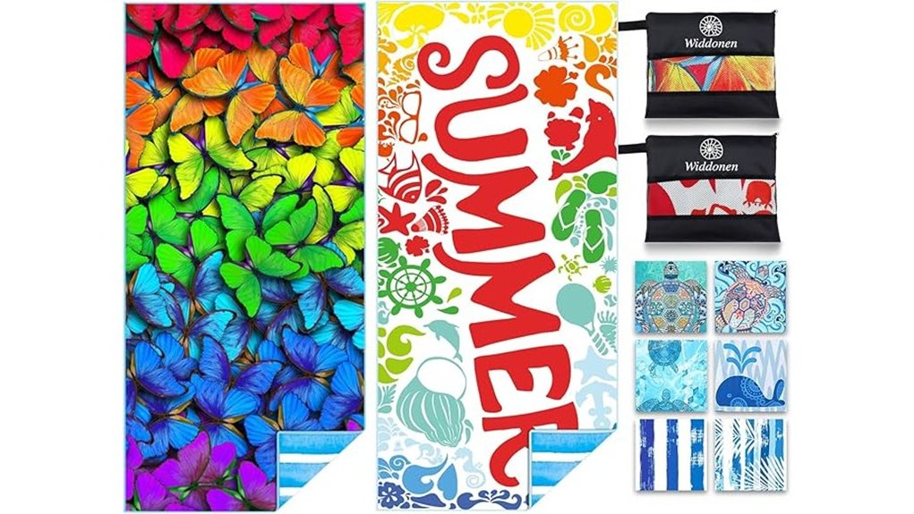 Lightweight Beach Towels That Save Space on Travel 6 two pack microfiber beach towels