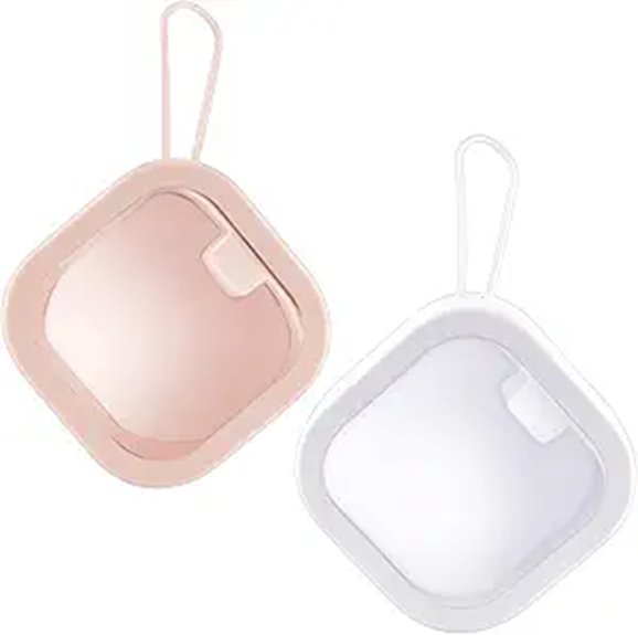 Best Travel Hair Ties and Clips That Won't Snag Strands 5 two pack pink white organizer