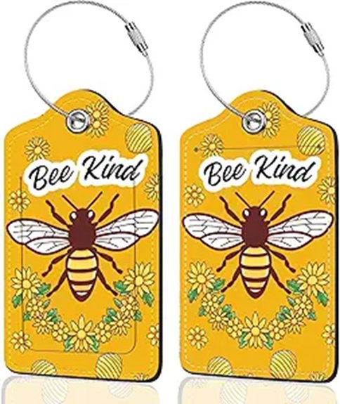Luggage Tags That Don't Fall Off 4 two pack pu leather tags