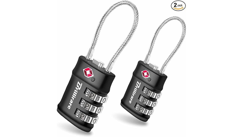 Best Travel Locks: Cable Lock, Padlock, and Combination Lock 2 two pack tsa luggage locks